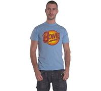 David Bowie T Shirt Vintage Diamond Dogs Logo Official Mens Blue L