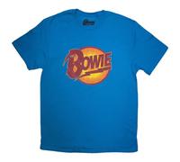 David Bowie T Shirt Vintage Diamond Dogs Logo Official Mens Blue XL