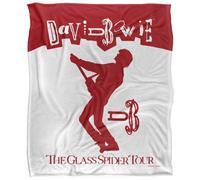 David Bowie The Gl Spider Tour Silky Supersoft Blanket Red/white (One Size)