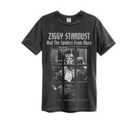 David Bowie The Rise And Fall Amplified Vintage Charcoal Medium T Shirts