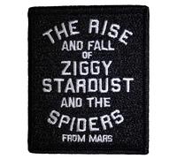 David Bowie The Rise & Fall Woven Patch in Black David Bowie Black