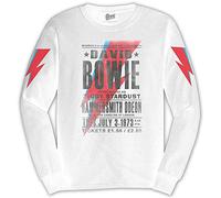 Rock Off Trade T-Shirt David Bowie BOWLST28MW05 White Long Sleeve Unisex XX-Large