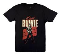 David Bowie T Shirt Red Sax Retro Logo new Official Mens Black