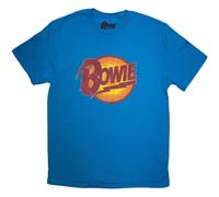 David Bowie T Shirt Vintage Diamond Dogs Logo Official Mens Blue L