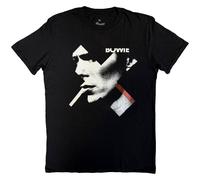 Rockoff Trade Men's David Bowie X Smoke T Shirt, Black, XXL UK