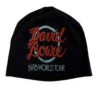 David Bowie Unisex Adult 1978 World Tour Logo Beanie (One Size) (Black)