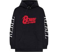 David Bowie Unisex Pullover Hoodie Rebel Rebel Multicoloured