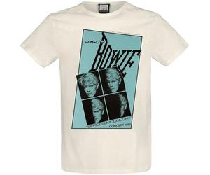 David Bowie Unisex T-Shirt Serious Moonlight Quad Vintage White (L)