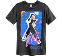 David Bowie Unisex T-Shirt Serious Moonlight Vintage Charcoal (M)