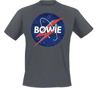 David Bowie Unisex T-Shirt The The Moon Vintage Charcoal (2XL)