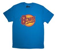 David Bowie Unisex T-Shirt Vintage Diamond Dogs Blue (XL)
