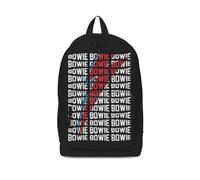 David Bowie Backpack Warped Flash Logo Official Rocksax