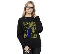 David Bowie Women's 90s Frame Sweatshirt in Black | Size: XL David Bowie Black XL