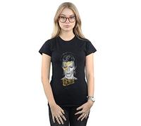 David Bowie Women's Aladdin Sane Gold Bolt T-Shirt Black X-Large