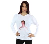 David Bowie Women's Aladdin Sane Sweatshirt in White | Size: Large David Bowie White L