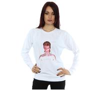 David Bowie Women's Aladdin Sane Version Sweatshirt in White | Size: Large David Bowie White L