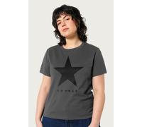 David Bowie Women's Blackstar Album Cover Relaxed Fit T-Shirt in Charcoal | Size: Medium David Bowie Charcoal M