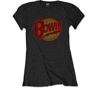 David Bowie Women's BOWTS09LB03 T-Shirt, Black, Large