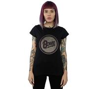 David Bowie Women's Circle Logo T-Shirt Black XX-Large