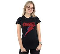 David Bowie Women's Distressed Rebel T-Shirt Black XX-Large