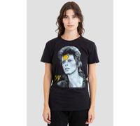 David Bowie Women's Golden Bowie T-Shirt, Black | Size: XL David Bowie Black XL