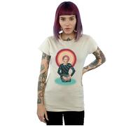 David Bowie Women's Kneeling Halo Cotton T-Shirt in Light Sand | Size: Large David Bowie Light Sand L