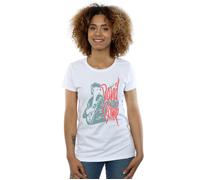 David Bowie Women's Mono Guitar Cotton T-Shirt in White | Size: Medium David Bowie White M