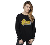 David Bowie Women's Moonlight 90s Logo Sweatshirt in Black | Size: 2XL David Bowie Black 2XL
