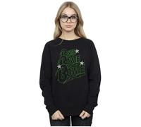 David Bowie Women's Multiple Neon Logo Sweatshirt in Black | Size: Small David Bowie Black S
