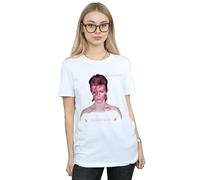 David Bowie Women's My Love For You Cotton Boyfriend T-Shirt in White | Size: Large David Bowie White L