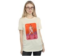 David Bowie Women's On Mars Cotton Boyfriend T-Shirt in Light Sand | Size: 2XL David Bowie Light Sand 2XL