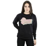 David Bowie Women's Pastel Bowie Sweatshirt in Black | Size: Large David Bowie Black L