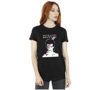 David Bowie Women's Pink Flash Cotton Boyfriend T-Shirt in Black | Size: 5XL David Bowie Black 5XL