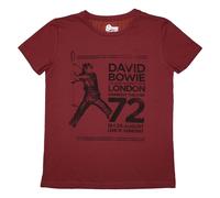 David Bowie Women's Rainbow Theatre T-Shirt in Red | Size: Medium David Bowie Red M