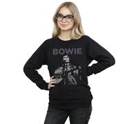 David Bowie Women's Rock Poster Sweatshirt in Black | Size: Small David Bowie Black S