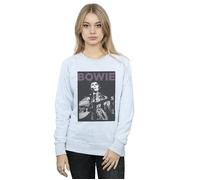 David Bowie Women's Rock Poster Sweatshirt in Grey | Size: 2XL David Bowie Grey 2XL