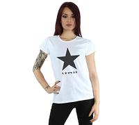 David Bowie Women's Star Logo T-Shirt XX-Large White