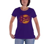 David Bowie Women's Vintage Diamond Dogs Skinny FitT Shirt in Purple | Size: Small David Bowie Purple S