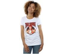 David Bowie Women's Ziggy Stardust Cotton T-Shirt in White | Size: XL David Bowie White XL