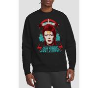 David Bowie Ziggy Heads Crew Sweatshirt, Black | Size: Large David Bowie Black L