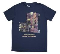 David Bowie Ziggy Stardust T Shirt, Blue, M