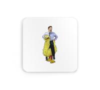 David brent yellow bird meme, iconic sitcom tv comedy humour british coaster drinks mat drinks coaster tea coffee cute fun funny pretty aesthetic