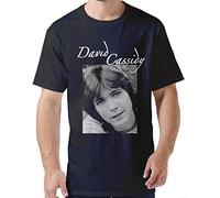 David Cassidy Mens Tshirt Black Round Neck Short Sleeves Tops Clothing