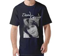 David Cassidy Mens Tshirt Black Round Neck Short Sleeves Tops Clothing