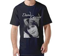 David Cassidy Mens Tshirt Black Round Neck Short Sleeves Tops Clothing L