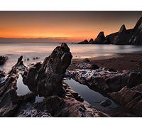 David Clapp Westcombe Bay Devon Canvas Print, Multi-Colour,60 x 80 cm