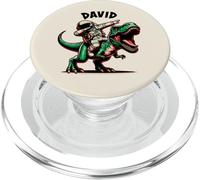 David Dabbing Astronaut on a Dinosaur Cartoon PopSockets PopGrip for MagSafe
