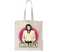 David Essex 70s Pop Music Canvas Tote Bag - Reusable Cotton Shopping Bag, Natural