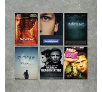 David Fincher Movies and Film Poster Print Packs - 6 POSTERS, Size A5