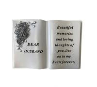 David Fischhoff 3D Graveside Memorial Rose White Book Ornament - Husband David Fischhoff White